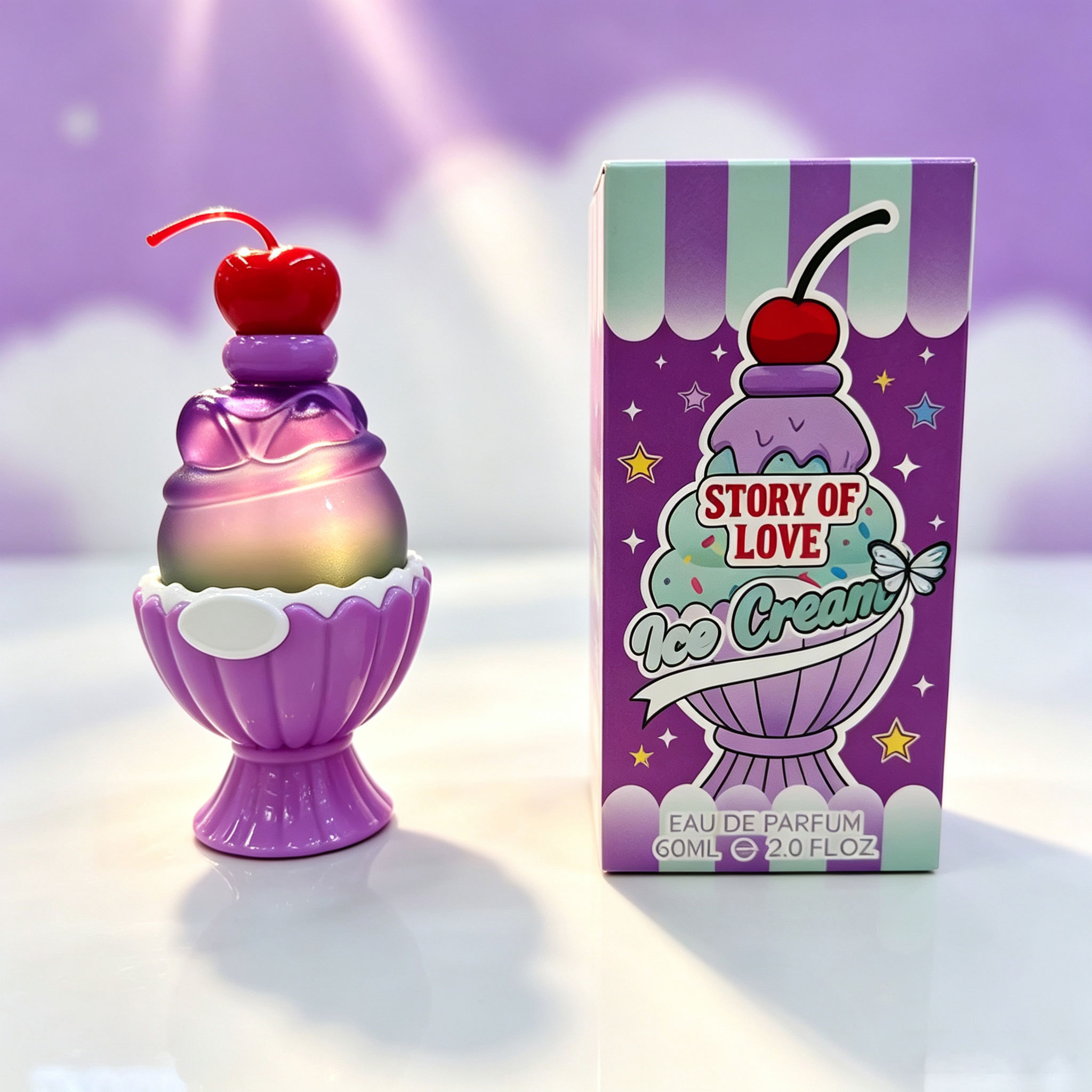 Perfume Decant Sample - Perfume em Forma de Sorvete 60ml,