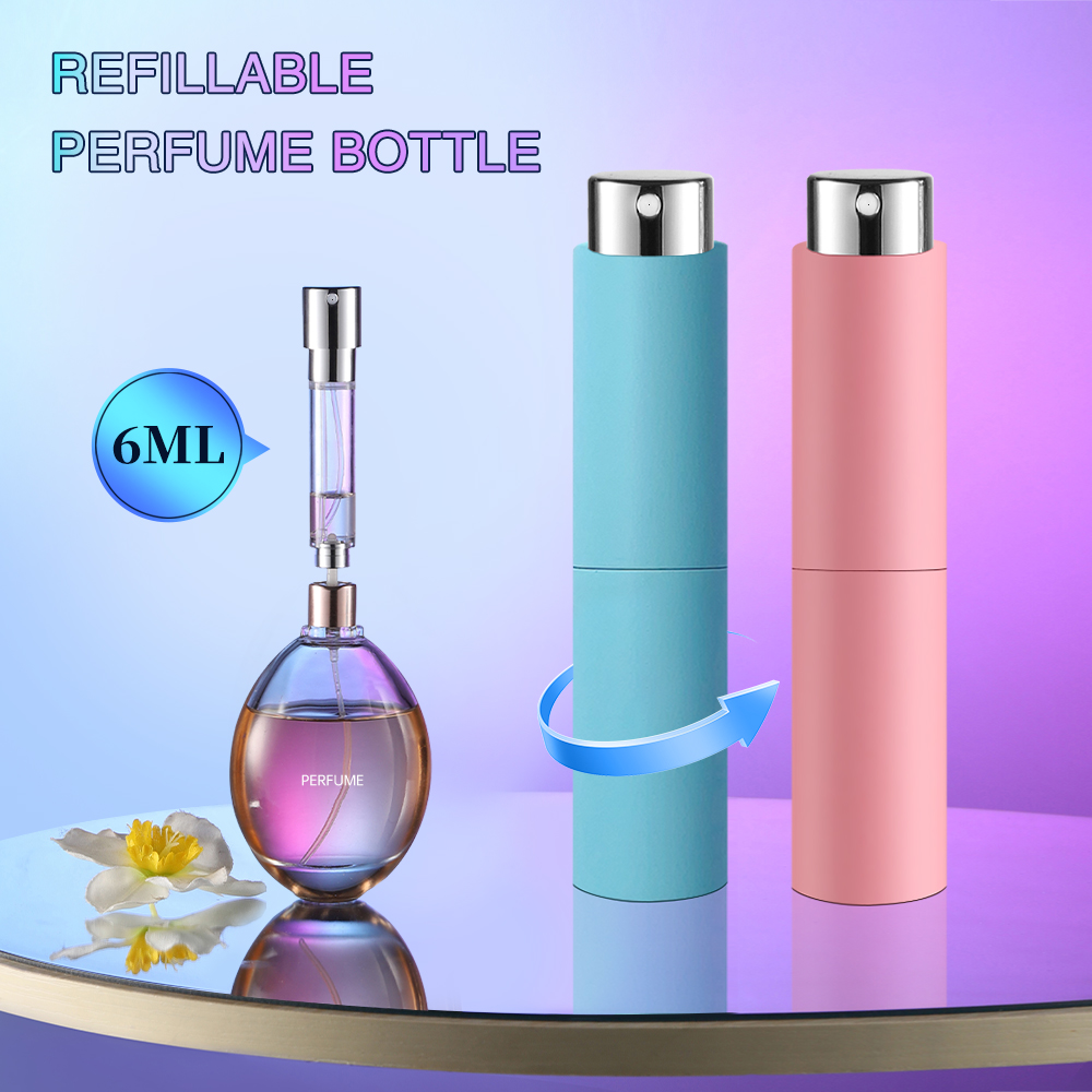 Perfume Fragrance Booster - 6ml rotativa perfume atomizador portátil de