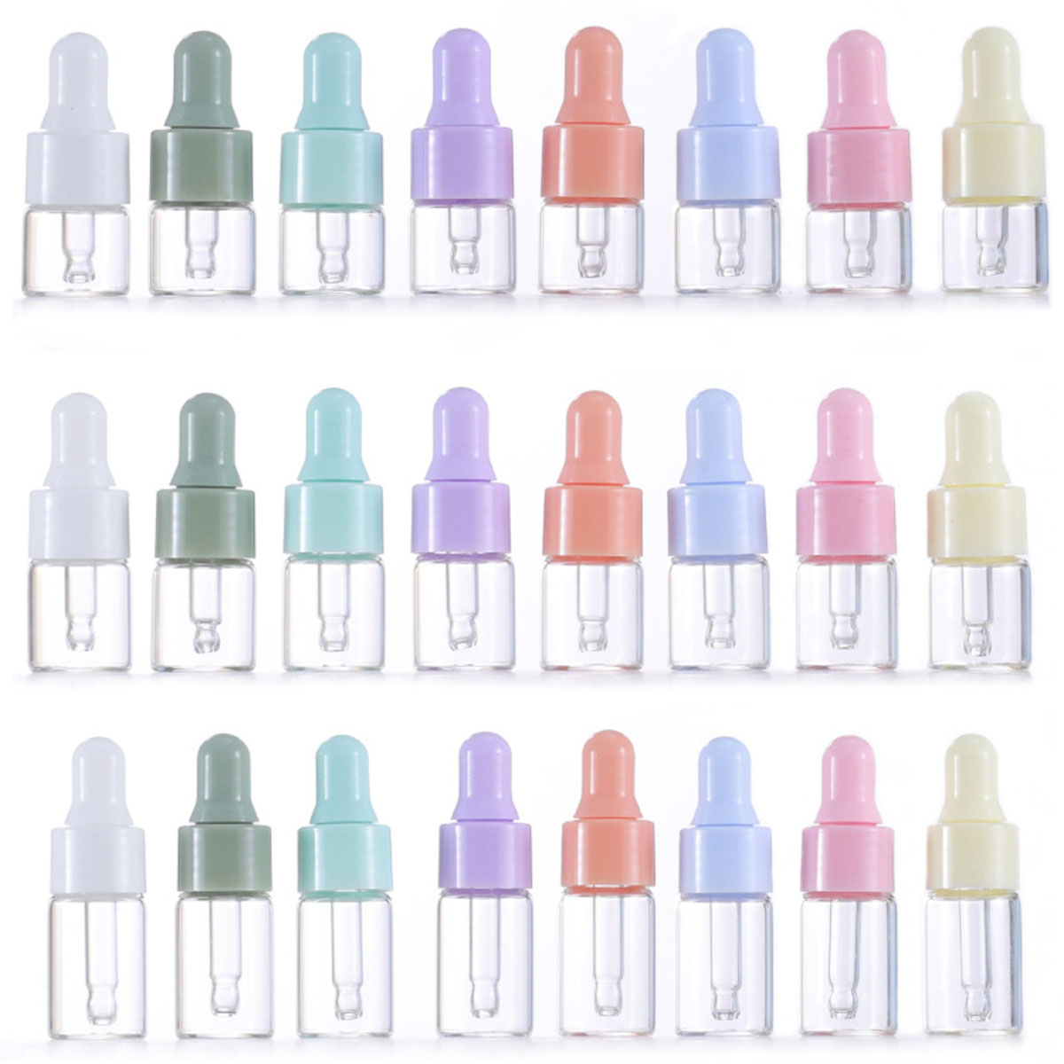 Perfume Fragrance Booster - 8 frascos conta-gotas de vidro transparente