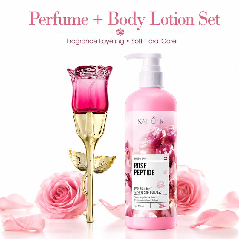 Conjunto de Perfume e Loção Co - Women'S Perfume Rose Fragrance avaliação e preço